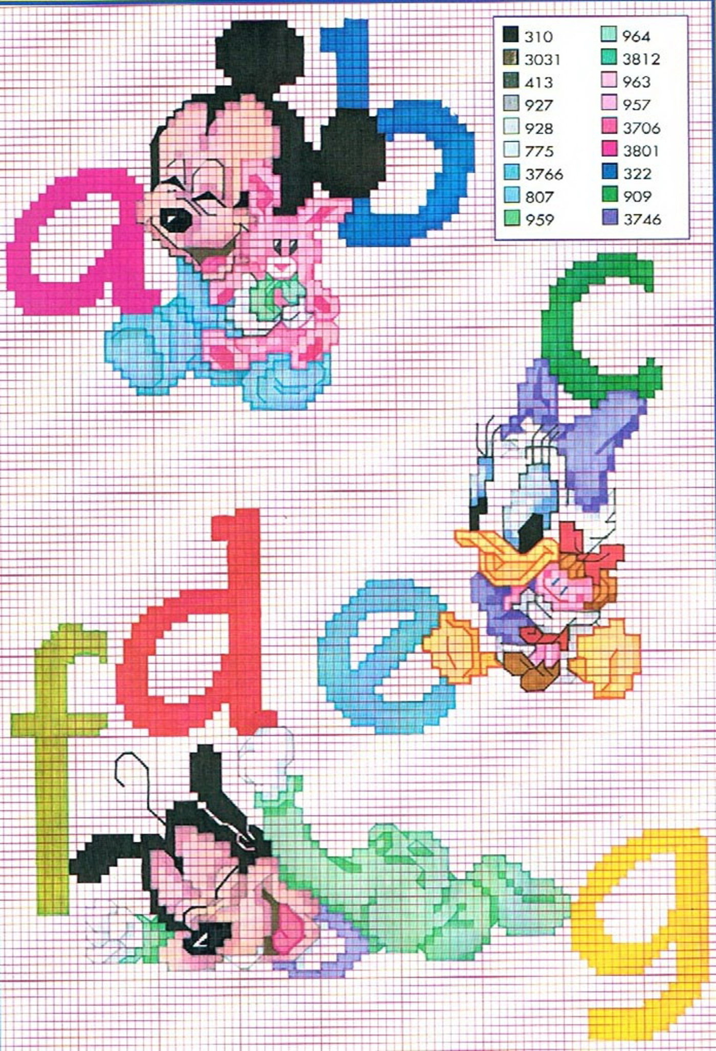Alfabeto Baby Disney punto croce (1)