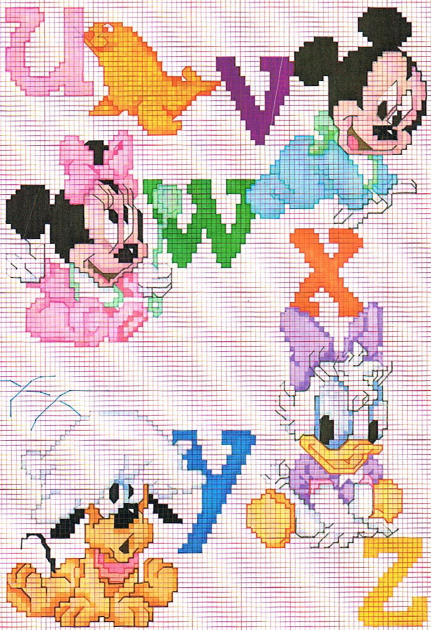 Alfabeto Baby Disney punto croce (4)