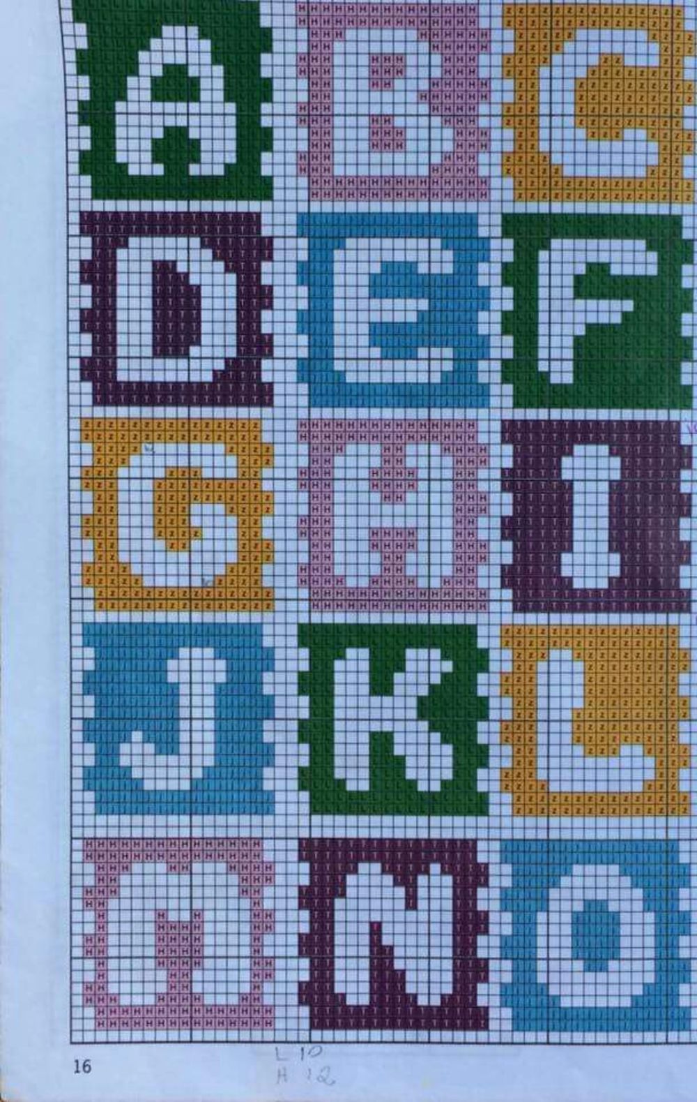 Alfabeto punto croce bambini tessere del puzzle (1)
