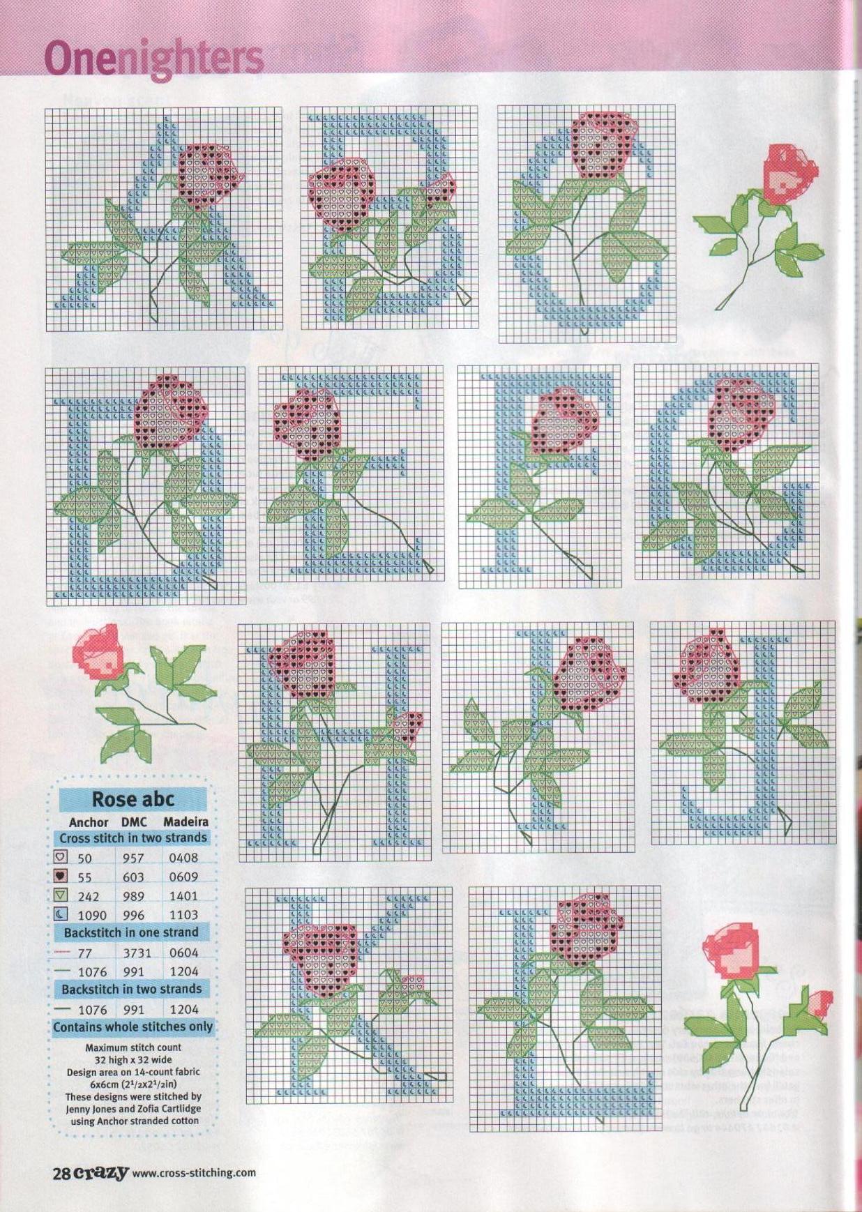 Alfabeto punto croce casa con le rose (1)