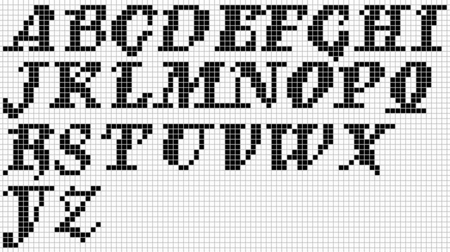 Alfabeto punto croce schema semplice (2)