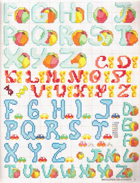 Alfabeto punto croce stampatello per bambini (2)
