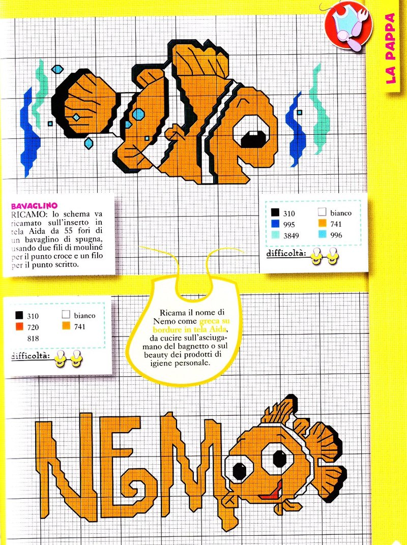 Alla Ricerca di Nemo schemi punto croce (1)