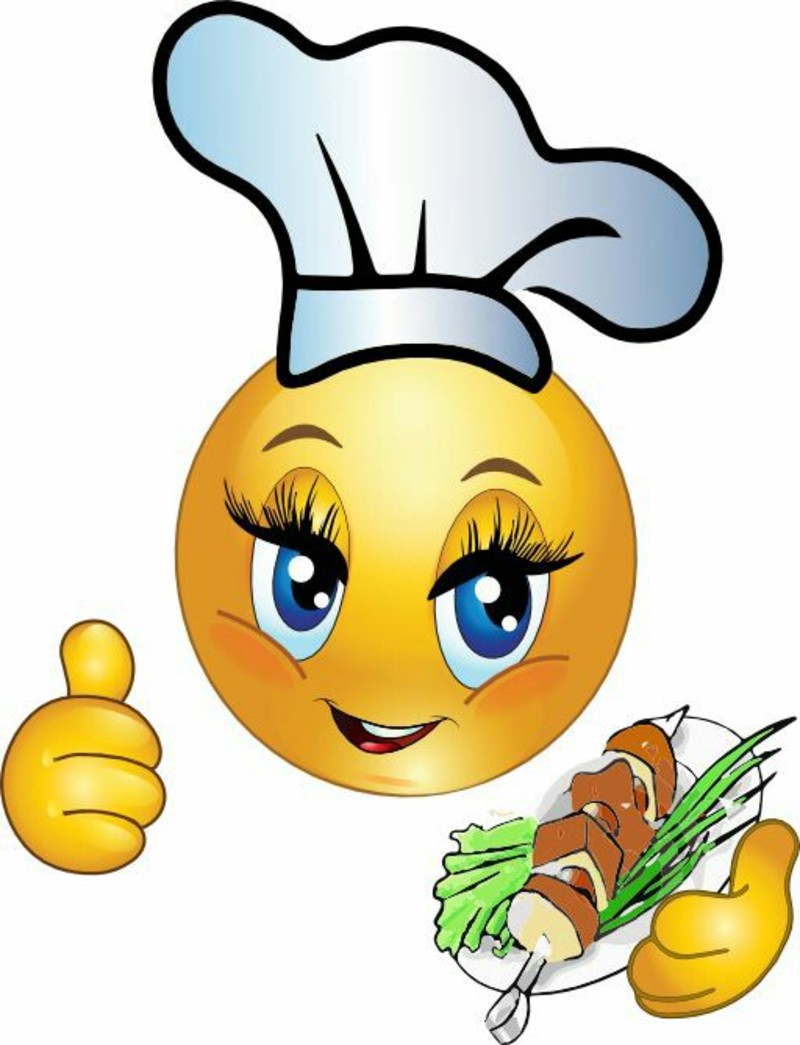 Cuoco emoticon sorrisi da mandare su WhatsApp