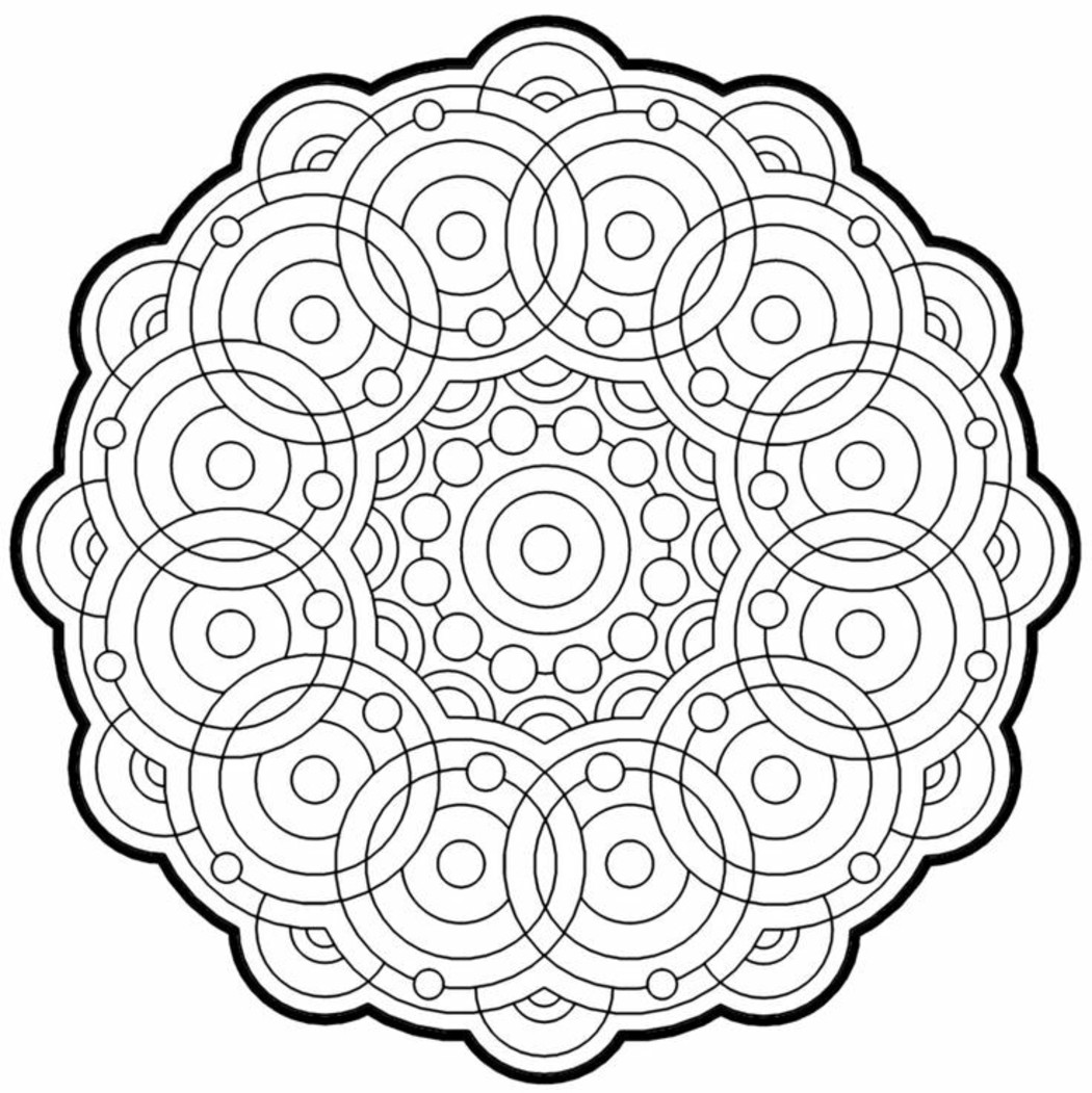 Disegni da Colorare antistress per adulti mandala 7749