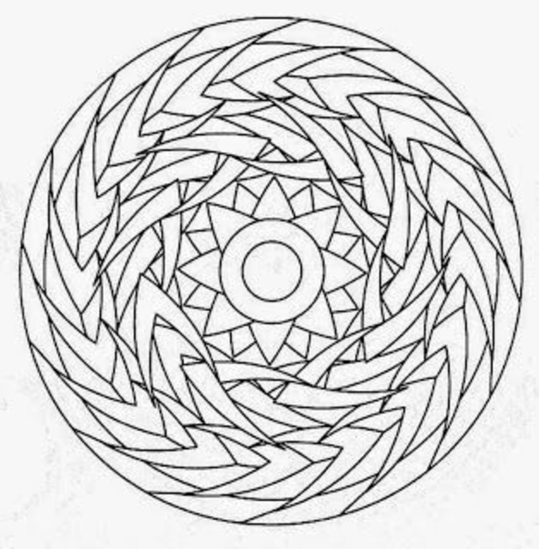 Disegni da Colorare antistress per adulti mandala 7986