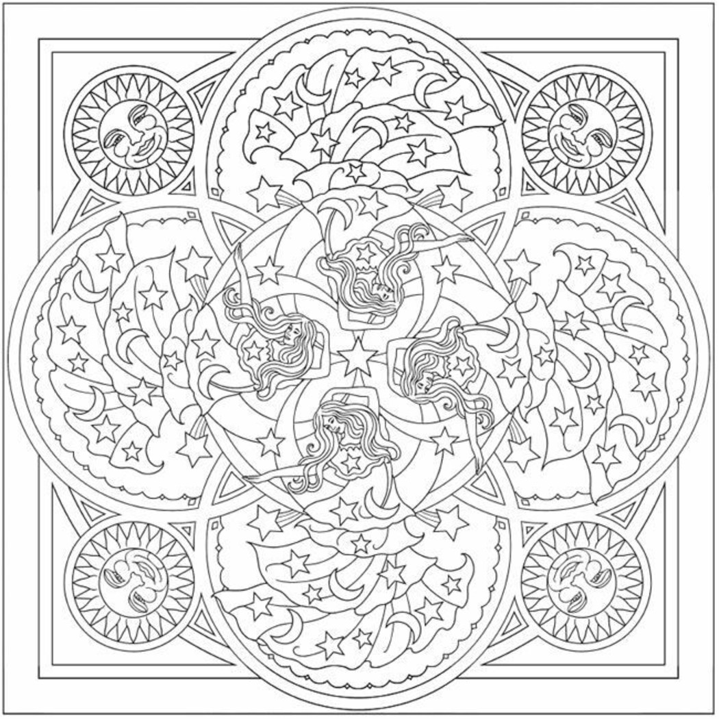 Disegni da Colorare difficili per adulti mandala 6778