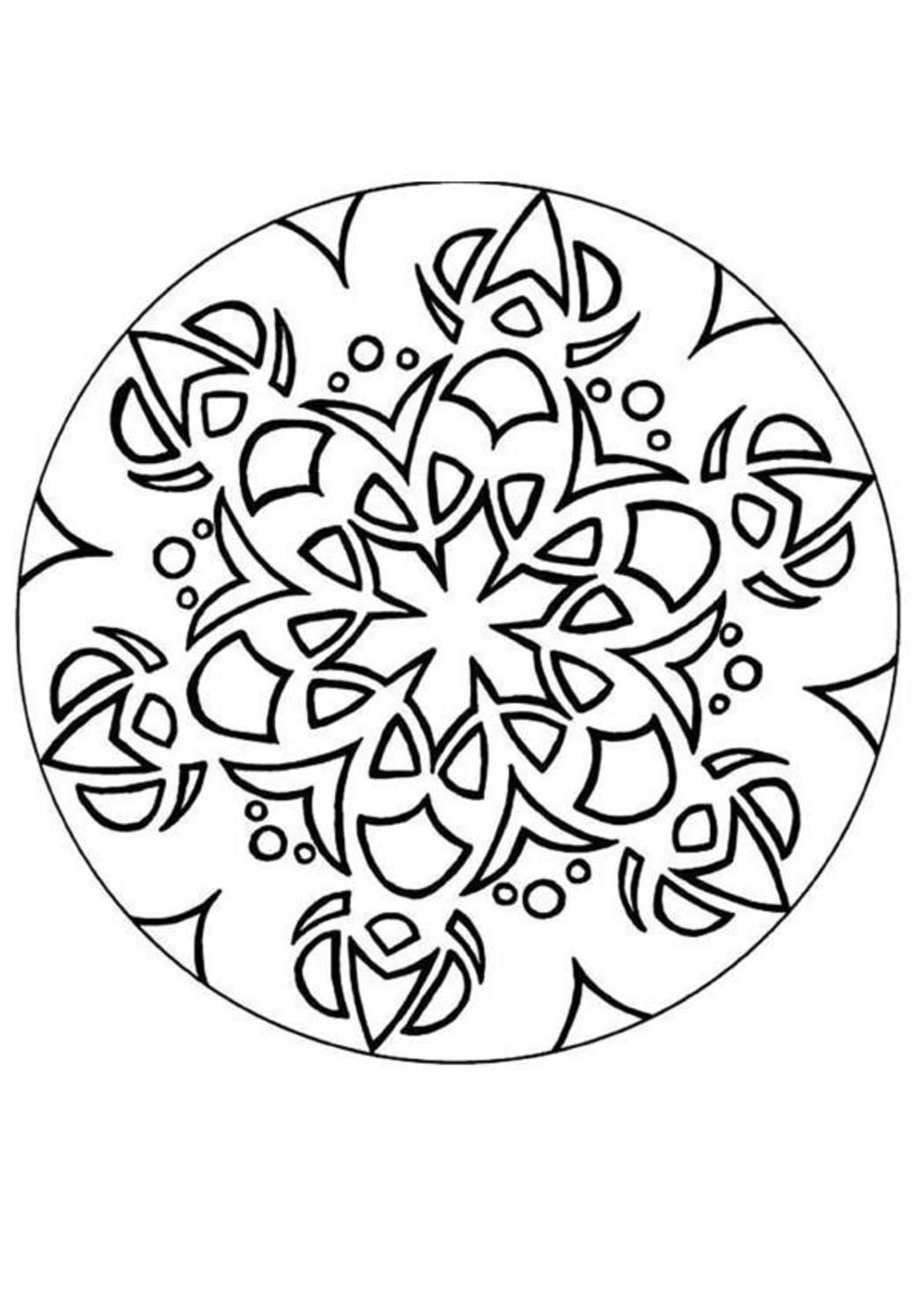 Disegni da Colorare difficili per adulti mandala 7038