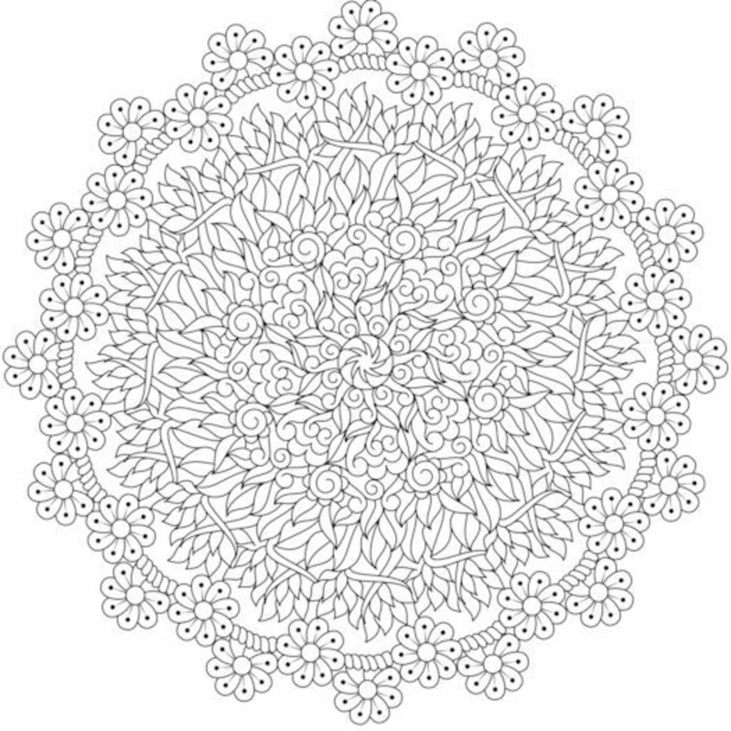 Disegni da Colorare difficili per adulti mandala 7144