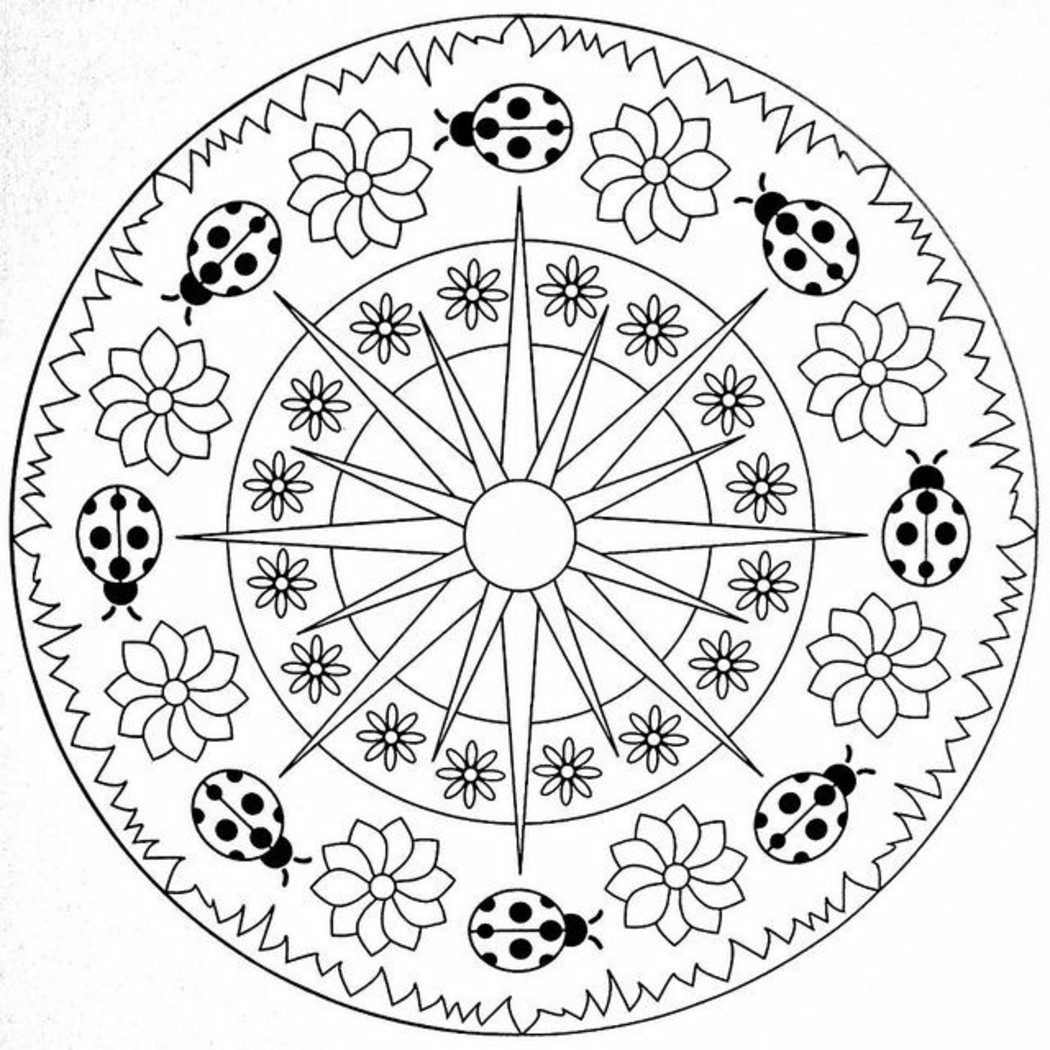 Disegni da Colorare difficili per adulti mandala 7187