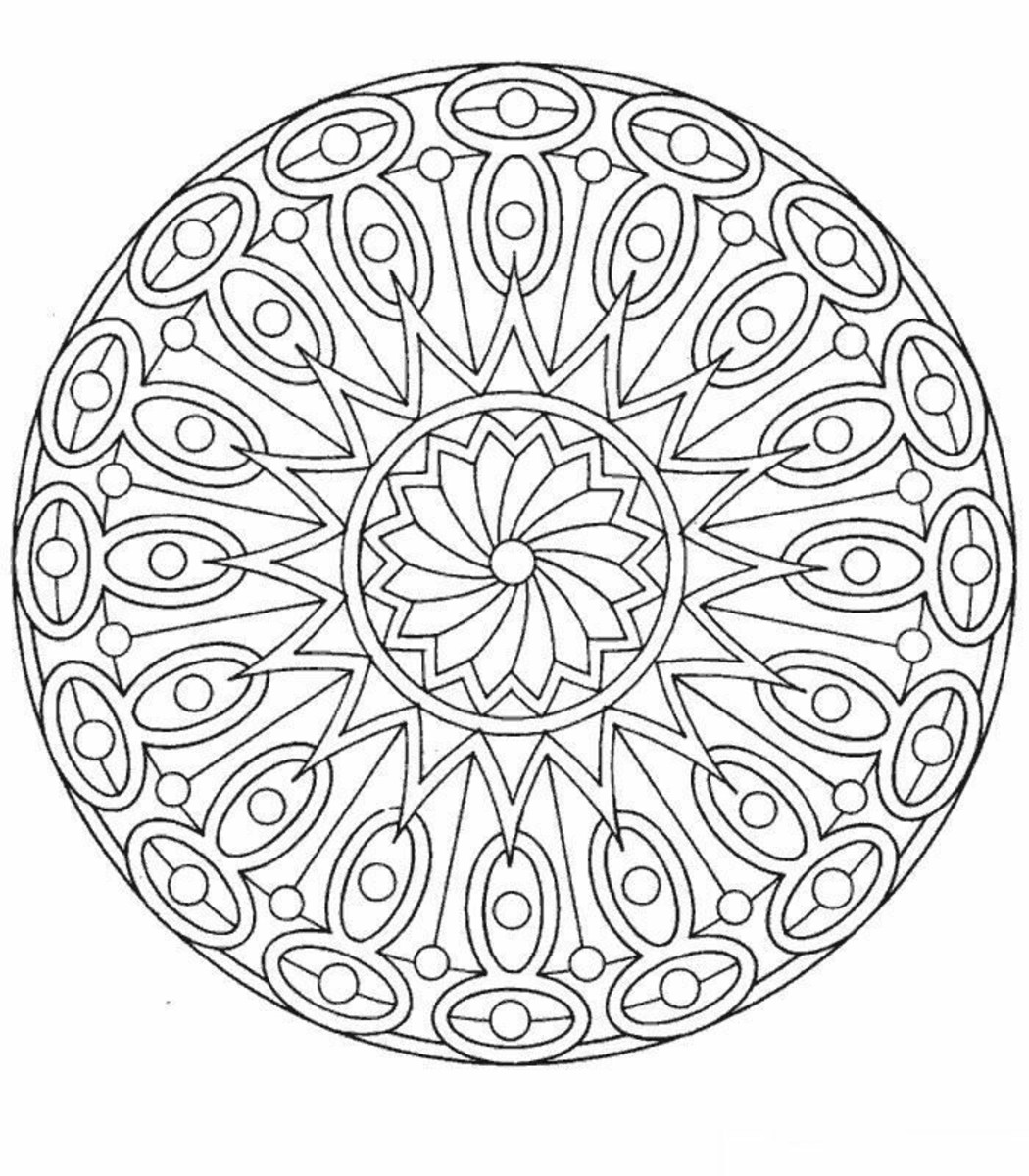 Disegni da Colorare difficili per adulti mandala 7374