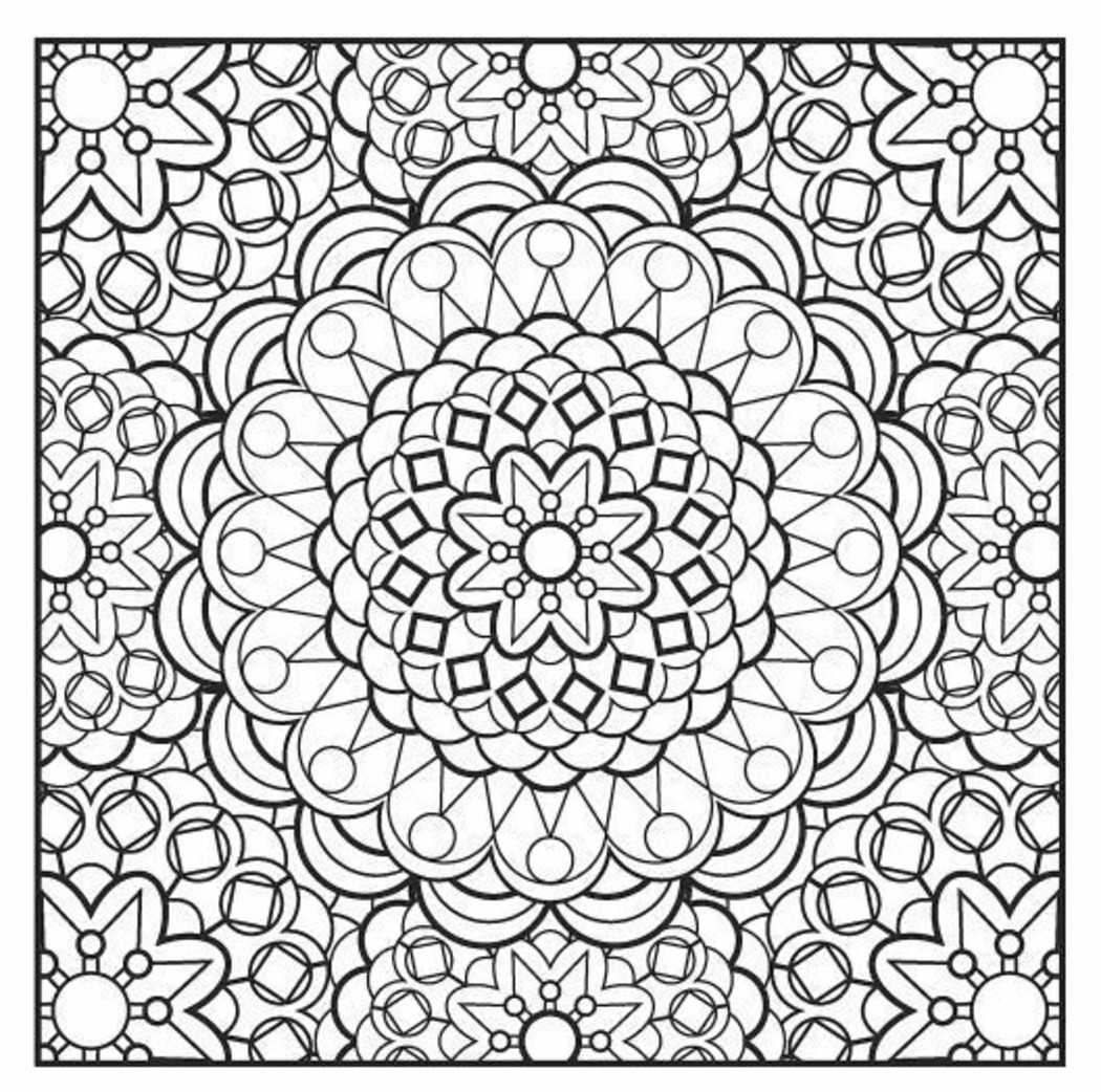 Disegni da Colorare geometrici per adulti mandala 6576