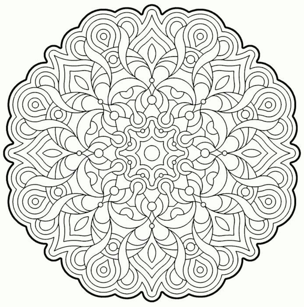 Disegni da Colorare per adulti mandala 6133 