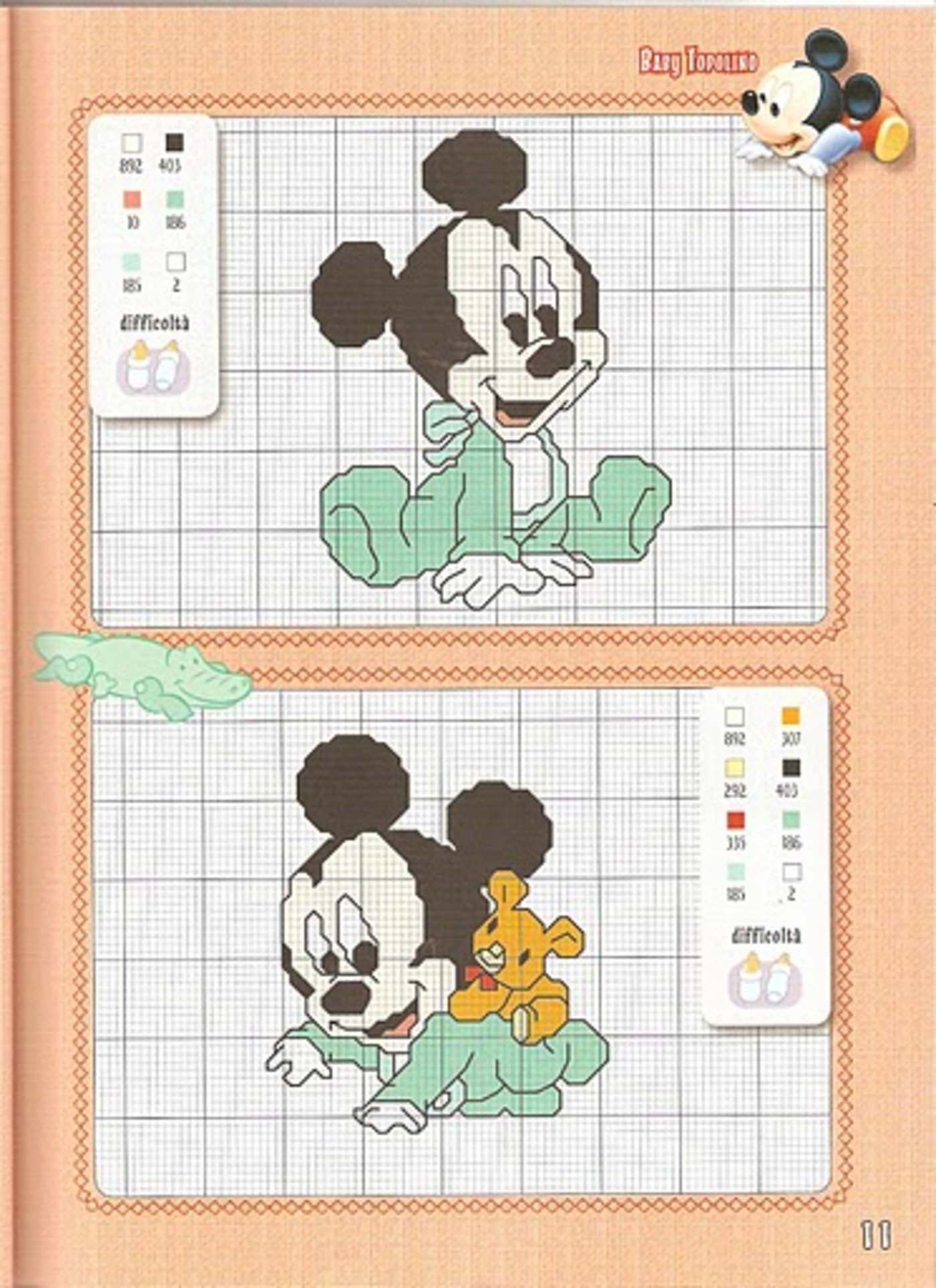 I più bei schemi Baby Disney punto croce (4)