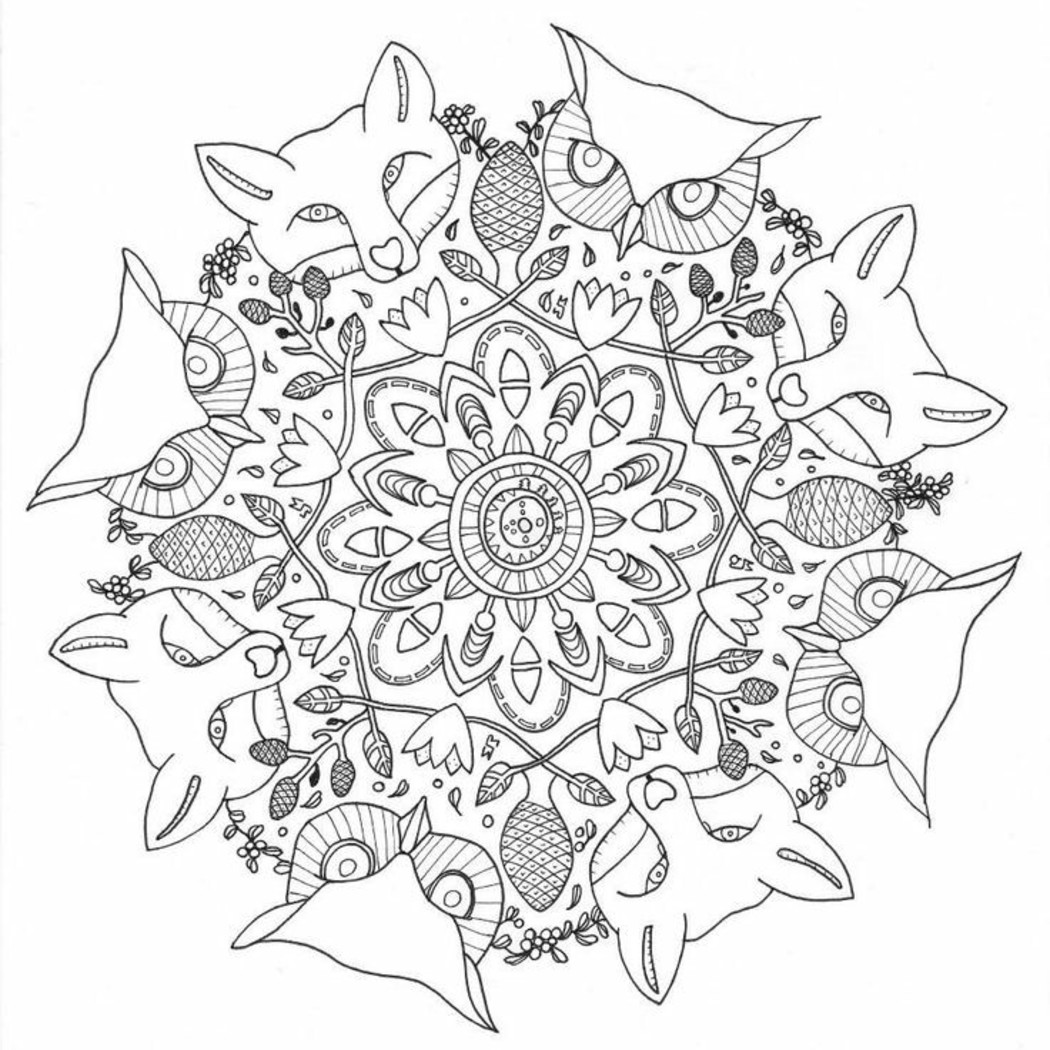 Mandala da colorare animali (1)