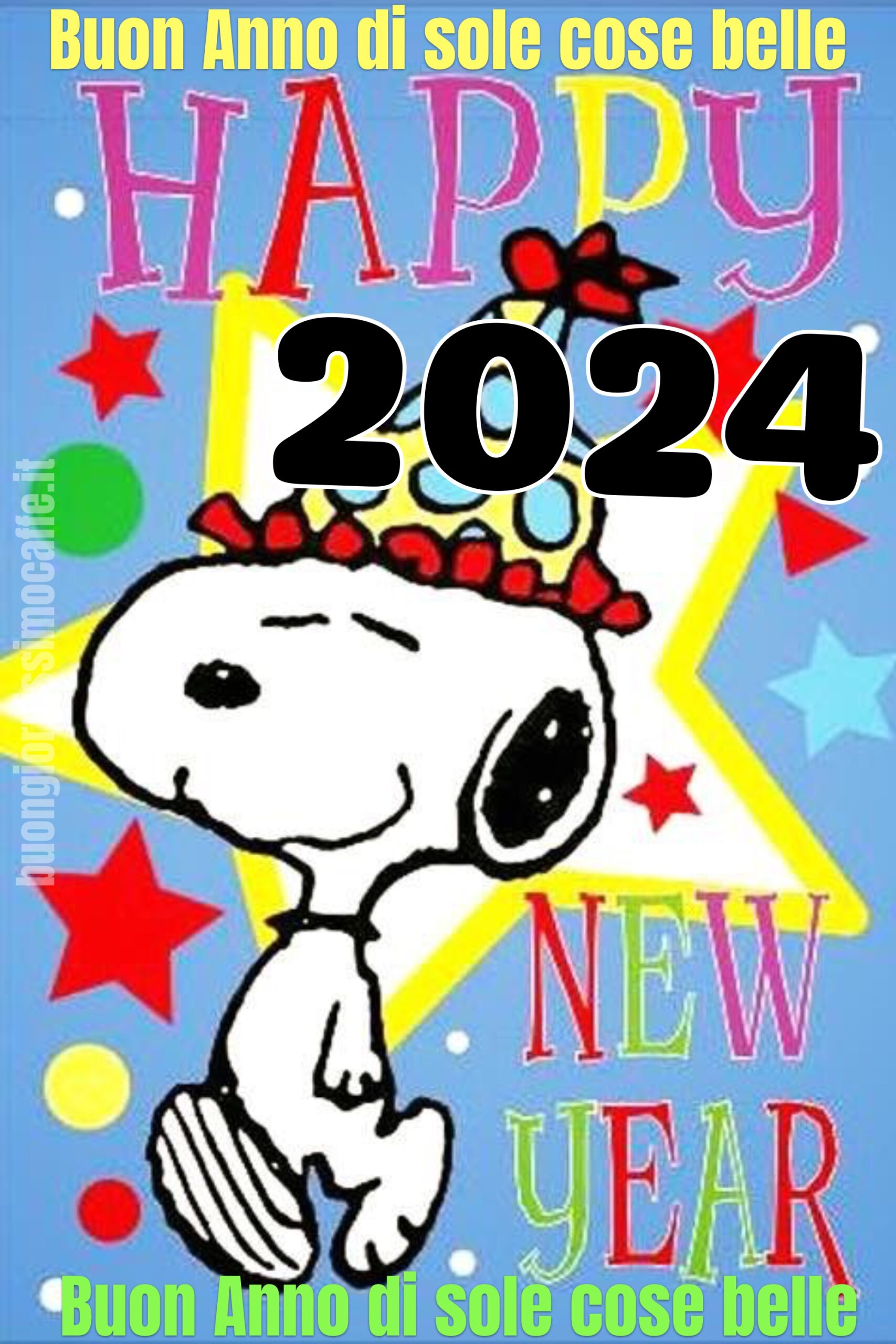 Buon Anno di sole cose belle Snoopy 2024